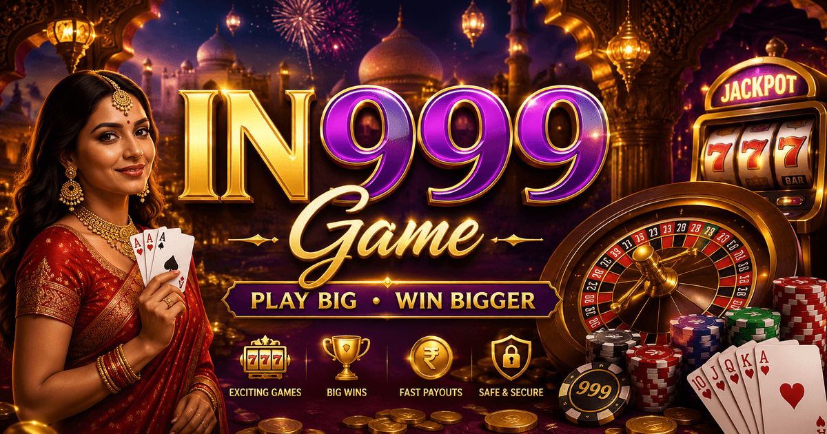 IN999 Game brand artwork used on the India login desk